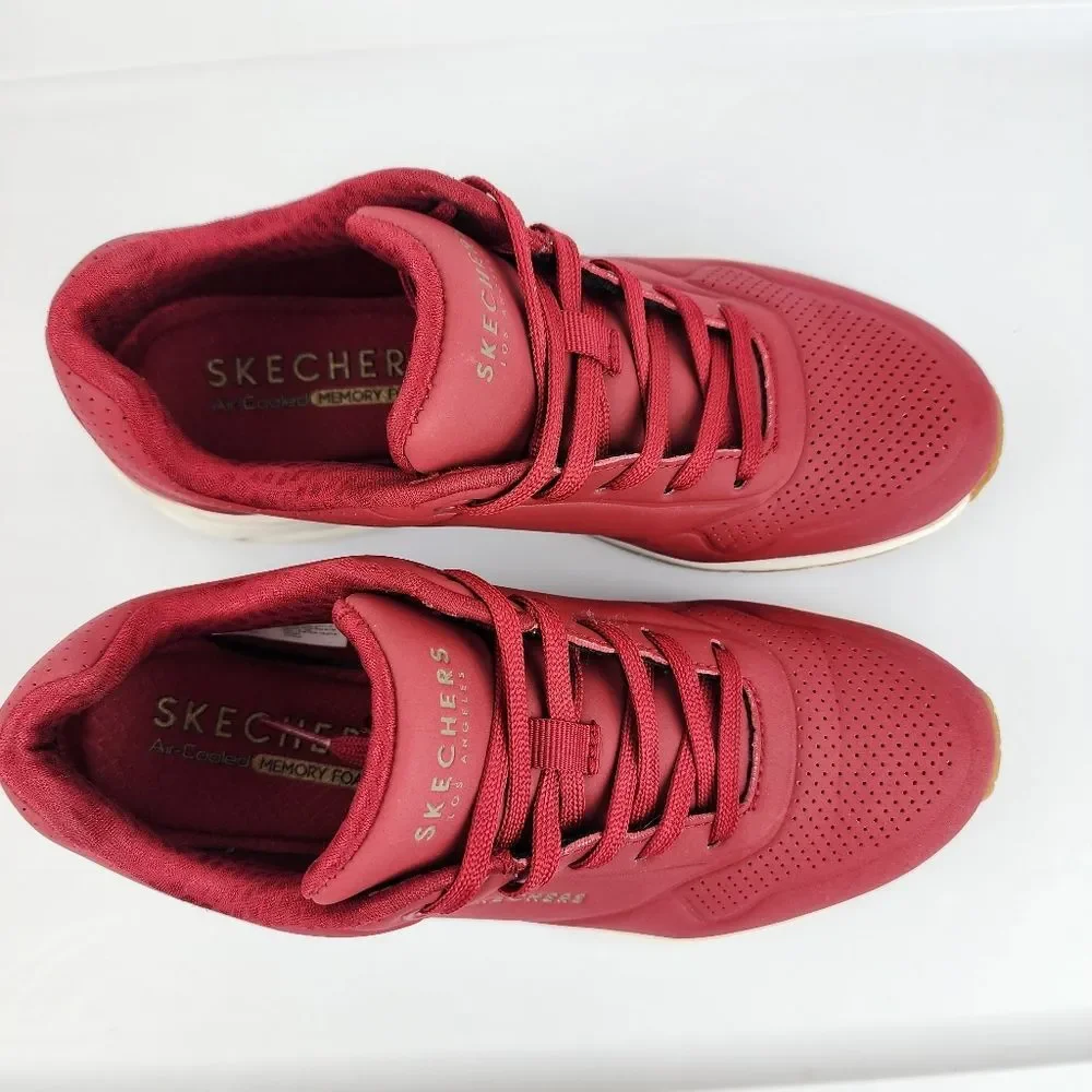Skechers Women's Red Sneakers Size 6 Memory Foam Athletic Walking Shoes - Picture 13 of 15